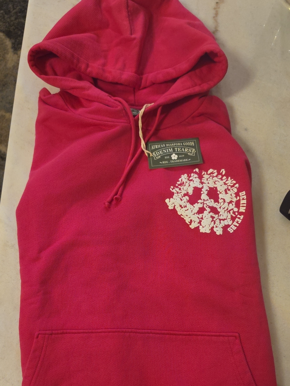 Denim Tears Women’s Pink Graphic Hoodie NWT